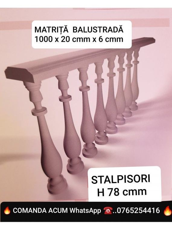 Stâlp balustradă h 80 · plastic — imaginea 8