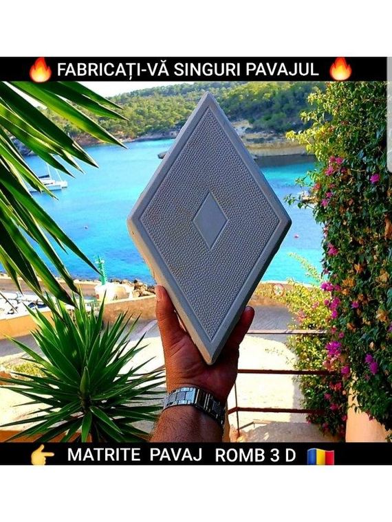 Set matrițe romb 3D — matriță pentru pavaj